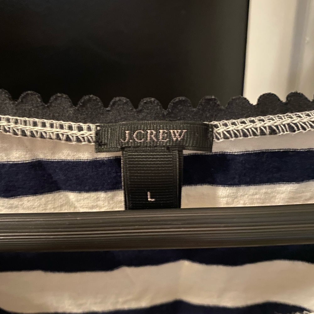 J-crew navy and white tank top - Picture 2 of 3